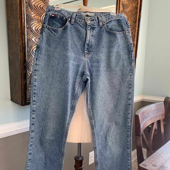 Tommy Hilfiger Womens Jeans Classic Fit Blue Denim Zipper Straight Leg - Picture 2 of 8